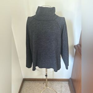 Abercrombie gray turtleneck with back button detail S